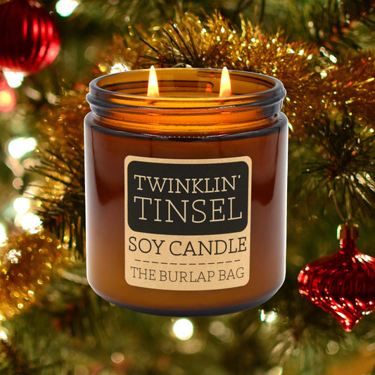 Twinklin' Tinsel - Large Soy Candle 16oz